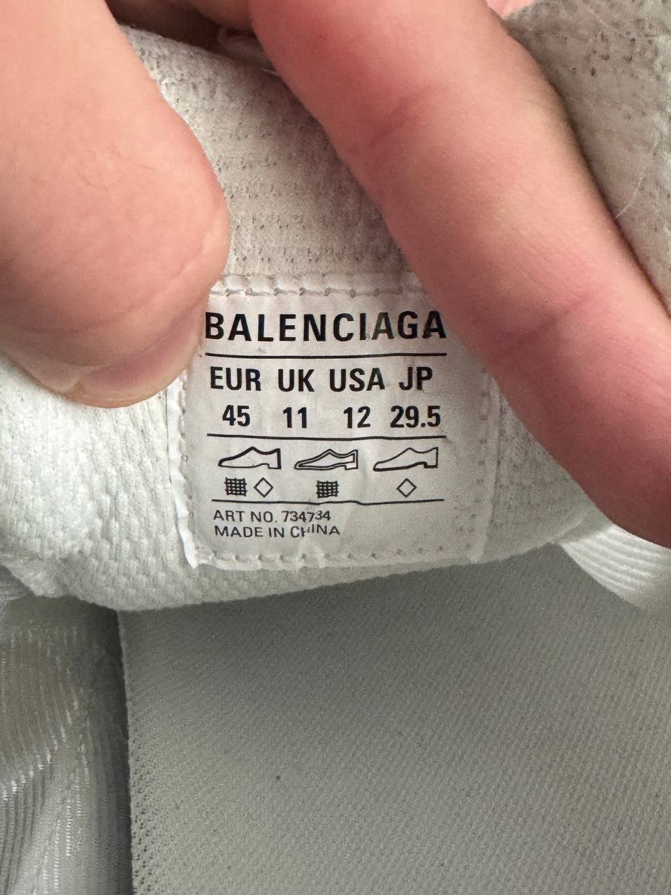 BALENCIAGA 3XL SILVER/WHITE