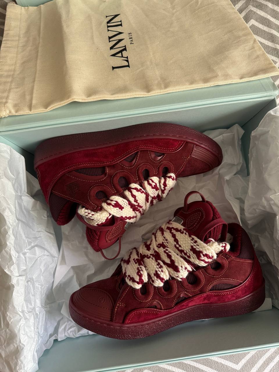 LANVIN CURB RED WOOL