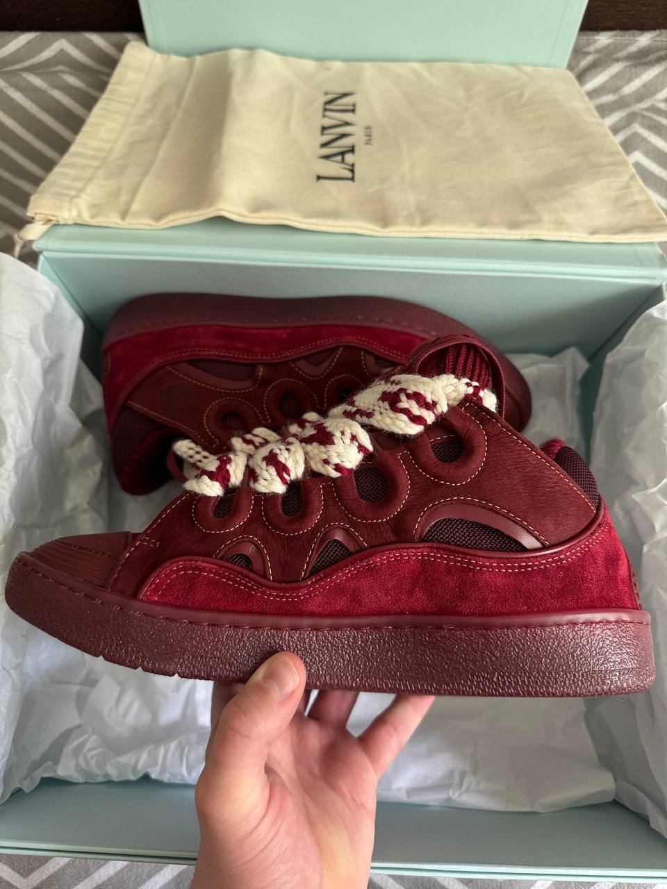LANVIN CURB RED WOOL
