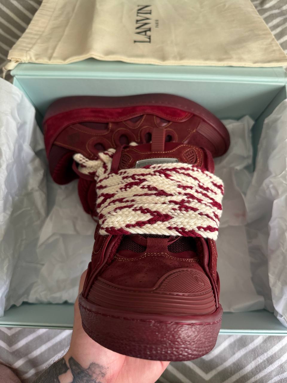 LANVIN CURB RED WOOL