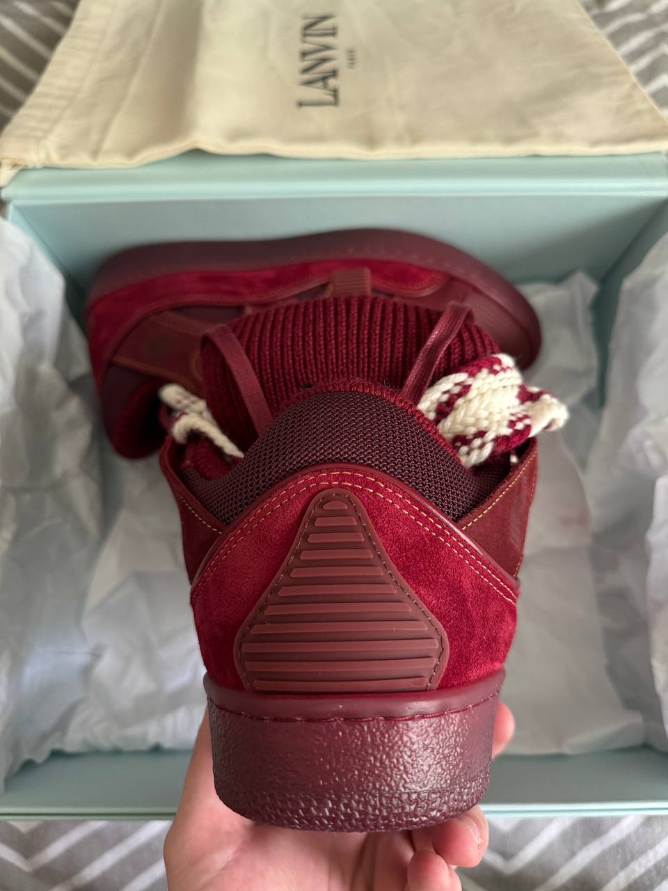 LANVIN CURB RED WOOL