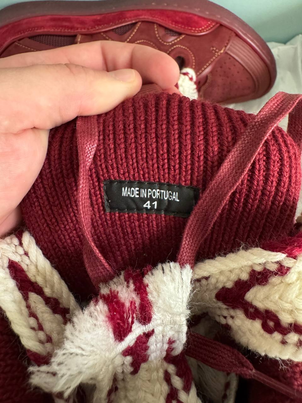 LANVIN CURB RED WOOL