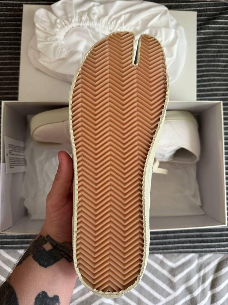 MAISON MARGIELA TABI CANVAS LOW WHITE