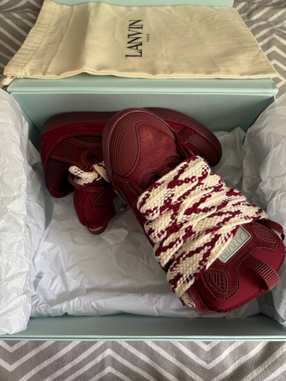 LANVIN CURB RED WOOL
