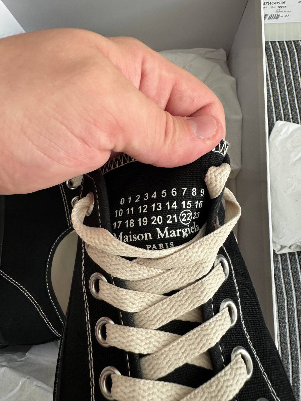 MAISON MARGIELA TABI CANVAS LOW BLACK