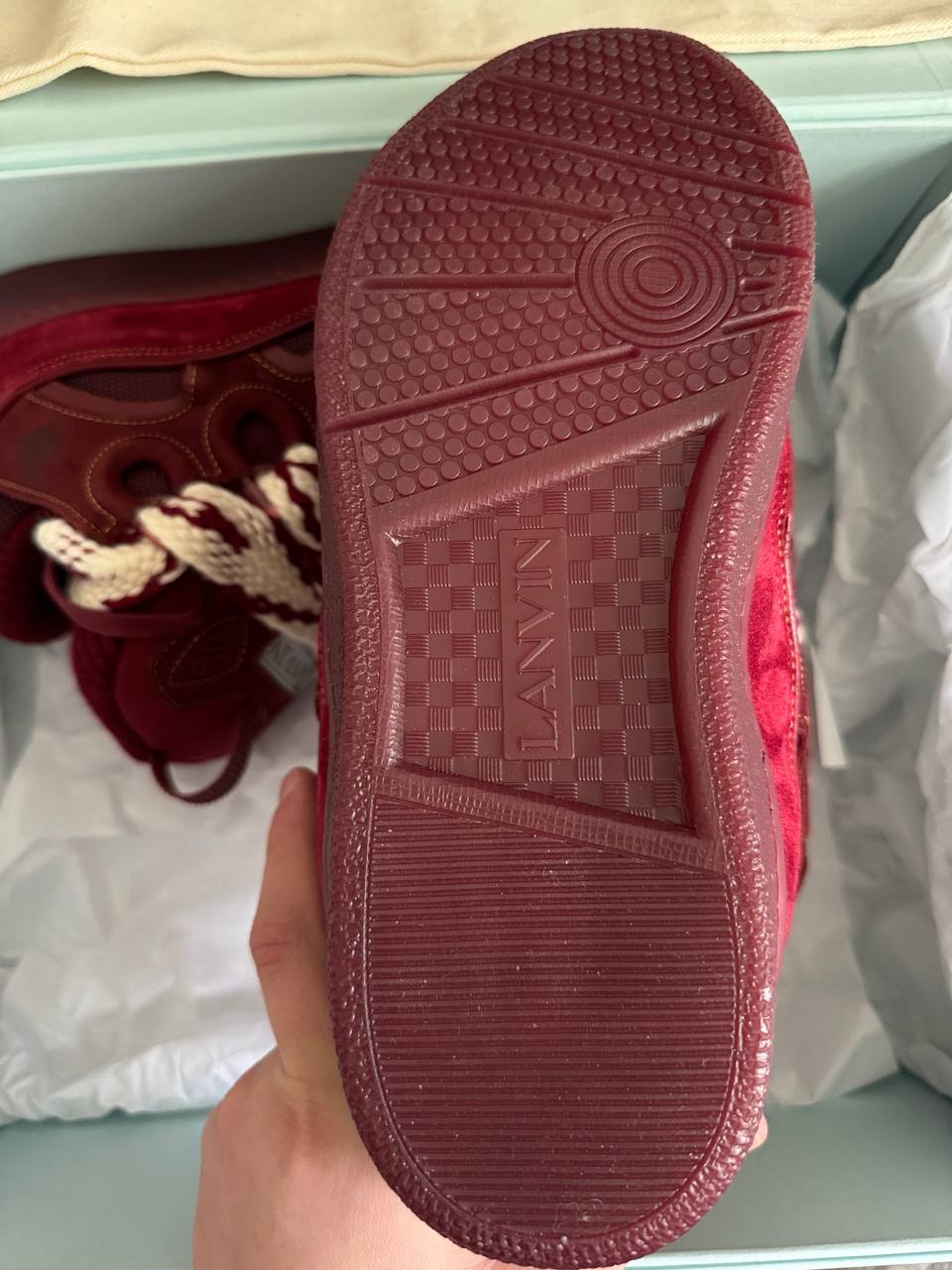 LANVIN CURB RED WOOL
